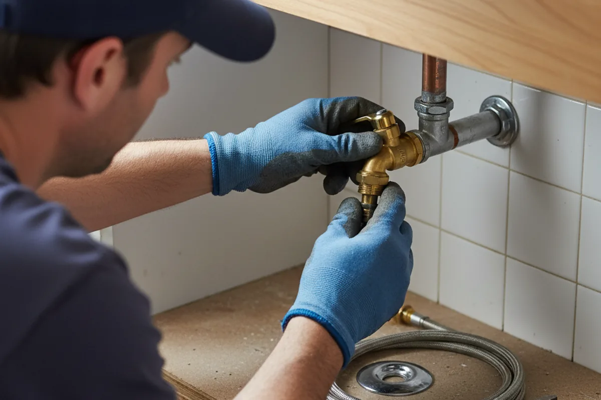 Shutoff valve and fitting work during Faucet and Fixture Repair in West Valley City